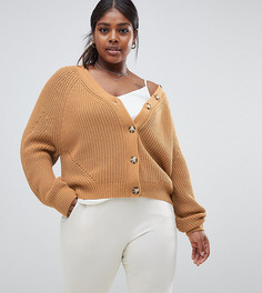 Oversize-кардиган с контрастными пуговицами Micha Lounge Curve - Рыжий