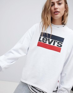 Oversize-свитшот с круглым вырезом и логотипом Levis Sportswear - Белый Levis®