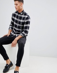 Рубашка из вискозы в клетку с длинными рукавами Celio - Черный