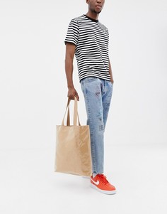 Коричневая сумка-тоут из бумаги с пластиковым покрытием ASOS DESIGN - Коричневый