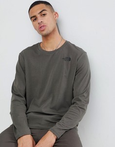 Зеленый лонгслив The North Face - Зеленый