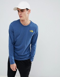 Синий лонгслив The North Face - Синий