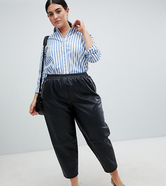 Джоггеры из искусственной кожи ASOS DESIGN Curve - Черный
