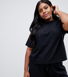 Комбинируемая пижамная футболка ASOS DESIGN Curve - Черный