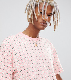 Розовая футболка с шахматным принтом Vans эксклюзивно для ASOS - Розовый