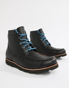 Черные кожаные ботинки на шнуровке Ugg Agnar - Черный