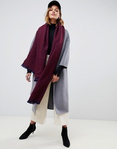 Длинный oversize-шарф в елочку ASOS DESIGN - Красный
