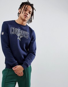 Темно-синий свитшот с логотипом на груди New Era NFL Cowboys - Темно-синий