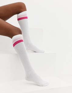 Гольфы в полоску ASOS DESIGN - Белый