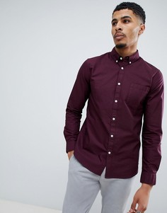 Бордовая оксфордская рубашка New Look - Красный