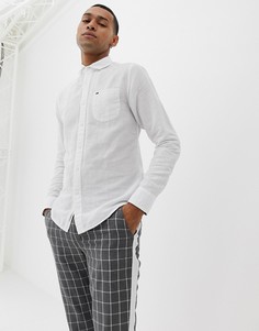 Льняная приталенная рубашка Tommy Hilfiger - Белый