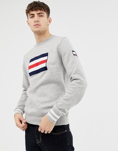 Свитшот с круглым вырезом и принтом Tommy Hilfiger - Серый