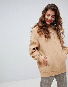 Bershka oversized hoodie - Бежевый
