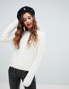 Джемпер с круглым вырезом Bershka - Белый