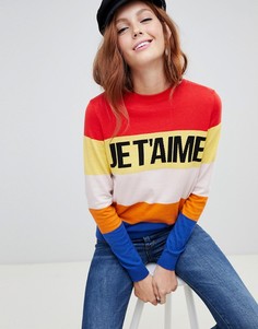 Джемпер с надписью je taime New Look - Мульти