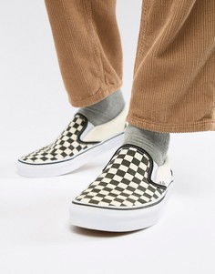 Черные кеды-слипоны с шахматным узором Vans veyebww - Черный