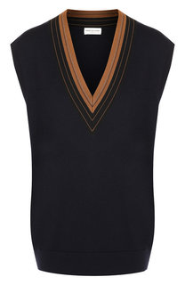 Жилет из смеси шерсти и вискозы с V-образным вырезом Dries Van Noten