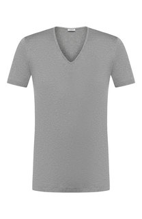 Хлопковая футболка с V-образным вырезом Zimmerli