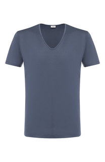 Хлопковая футболка с V-образным вырезом Zimmerli