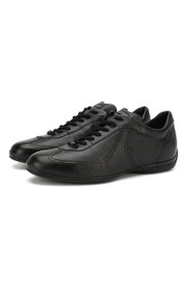 Кожаные кроссовки Amg на шнуровке Santoni