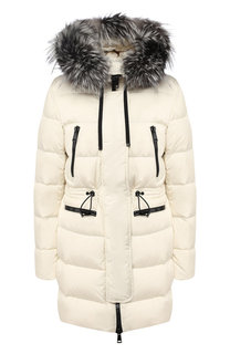 Пуховик с меховой отделкой капюшона Moncler