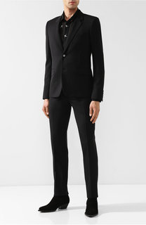 Шерстяной костюм с пиджаком на двух пуговицах Saint Laurent