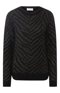 Вязаный пуловер с круглым вырезом Saint Laurent