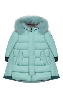 Пуховое пальто с капюшоном Moncler Enfant