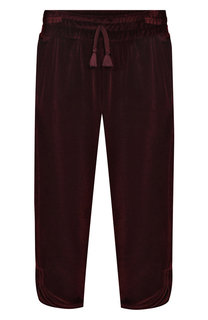 Бархатные брюки с поясом на кулиске Stella McCartney