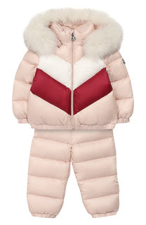 Пуховый комплект из комбинезона и куртки Moncler Enfant