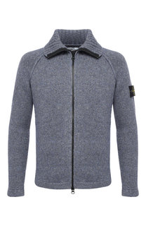 Шерстяной кардиган на молнии с воротником-стойкой Stone Island