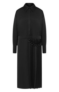 Платье-миди со складками и декоративной отделкой MSGM