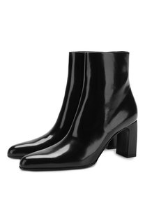 Кожаные ботильоны Round на устойчивом каблуке Balenciaga