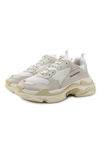 Текстильные кроссовки Triple S на шнуровке Balenciaga