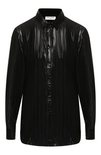 Шелковая блуза с отложным воротником Saint Laurent