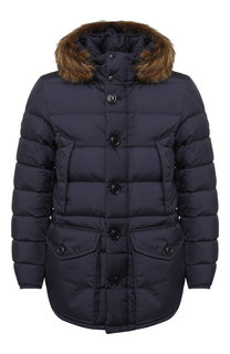 Пуховая куртка Cluny на молнии с капюшоном Moncler