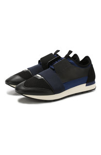 Комбинированные кроссовки Race на шнуровке Balenciaga