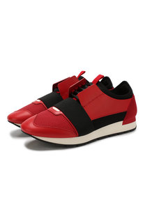 Комбинированные кроссовки Race на шнуровке Balenciaga