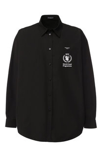 Хлопковая рубашка свободного кроя Balenciaga