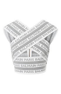 Топ с логотипом бренда на молнии Balmain