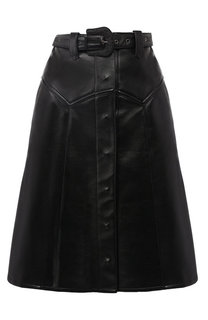 Кожаная юбка с поясом Maison Margiela