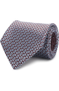 Шелковый галстук с узором Ermenegildo Zegna