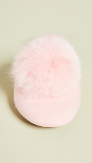 Minnie Rose Cashmere Pom Pom Slippers