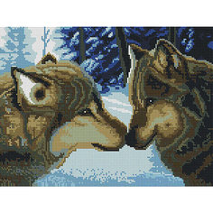 Алмазная мозаика Белоснежка «Два волка», 30х40 см