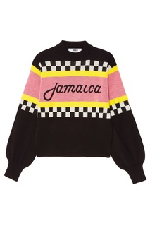 Вязаный свитер c надписью Msgm