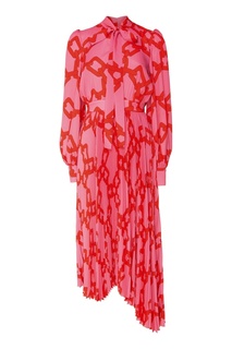 Розовое платье с принтом Msgm