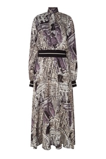 Монохромное платье с принтом Msgm