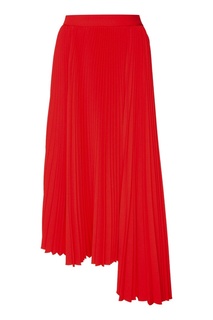 Красная плиссированная юбка Msgm