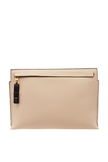 Бежевая кожаная сумка Loewe