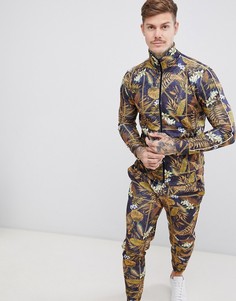 Черная куртка с принтом на молнии River Island - Черный